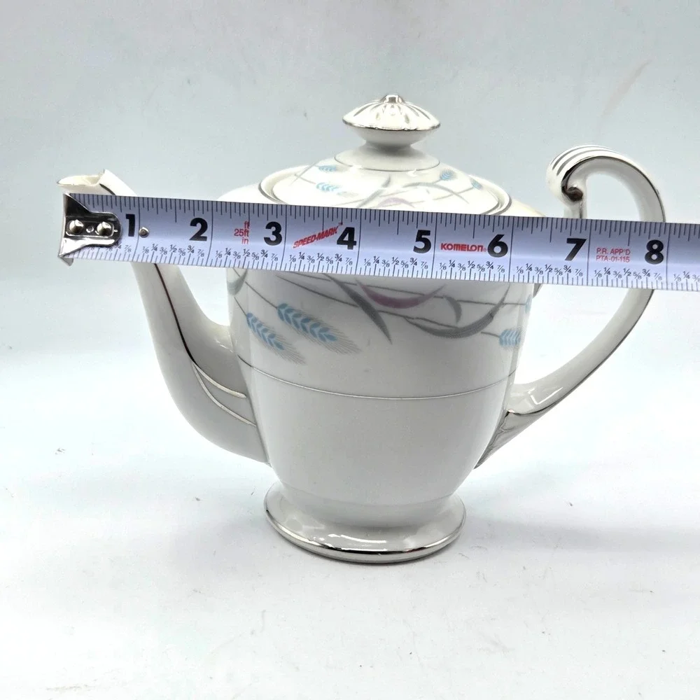 Valmont Royal Wheat China Teapot With Lid  Made in Japan Vintage RARE HTF‎